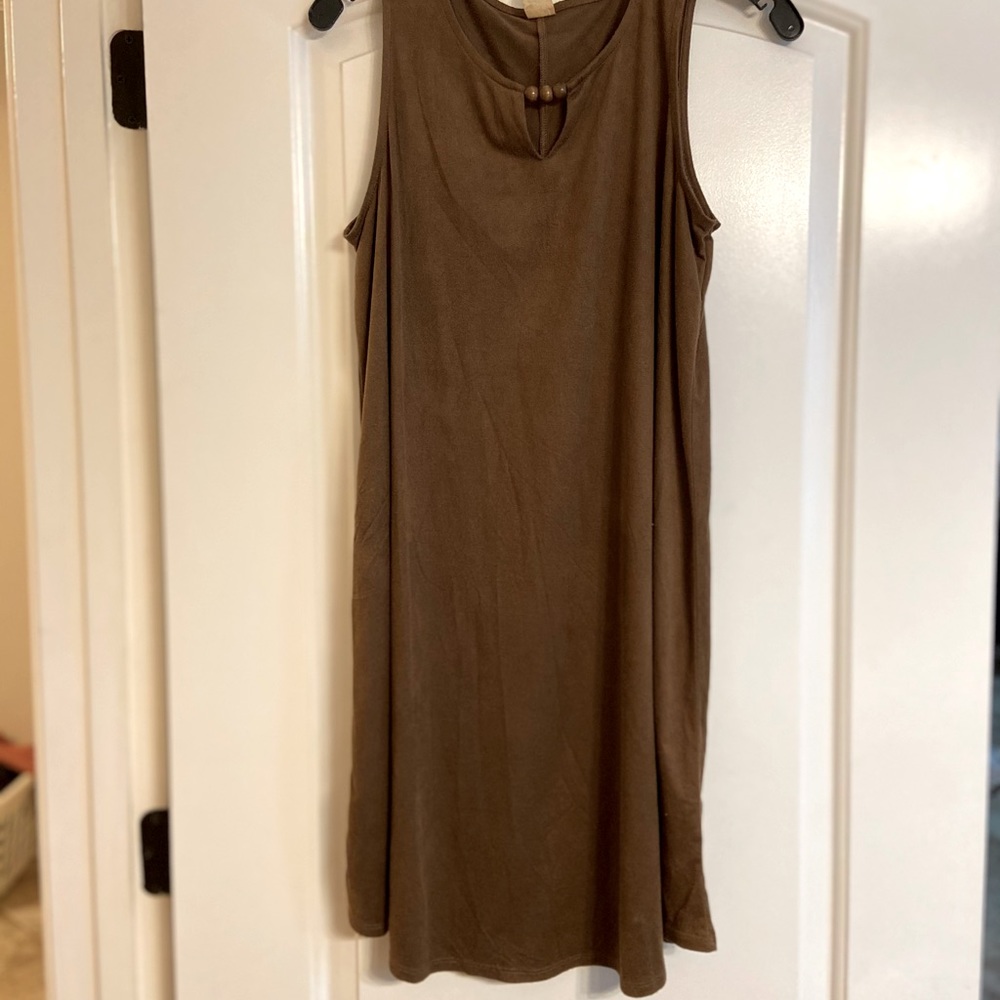 Wrangler faux suede brown dress above knee